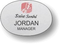 (image for) Sake Sushi Executive Oval Silver Badge
